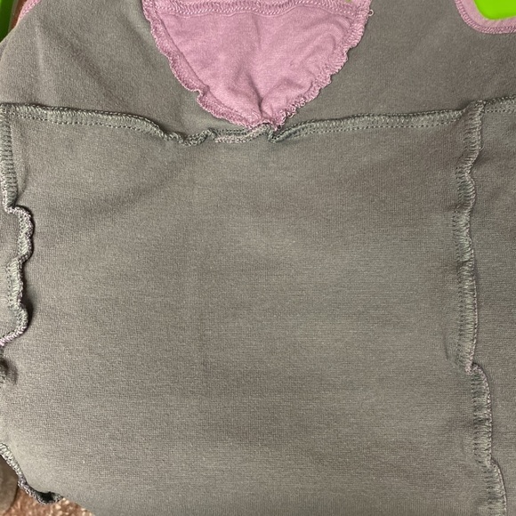 G.w. Sport Petite Medium Gray Purple Exercise Tank Top - Picture 3 of 3